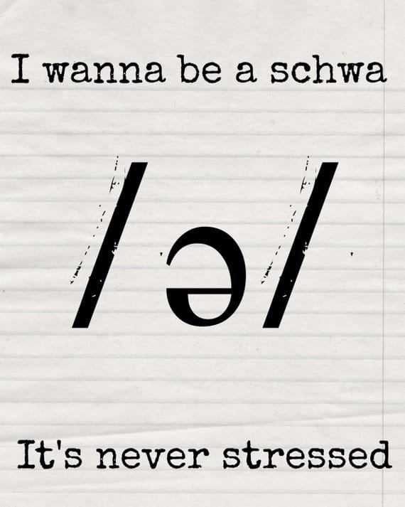 The Schwa in sentence stress